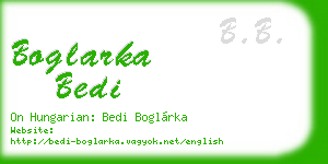 boglarka bedi business card